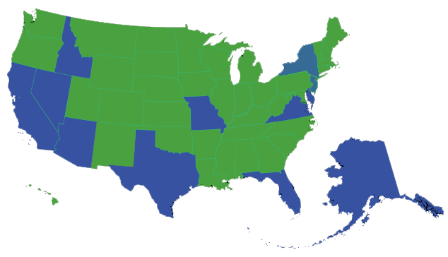 Traffic School Online - Map of Approved States.